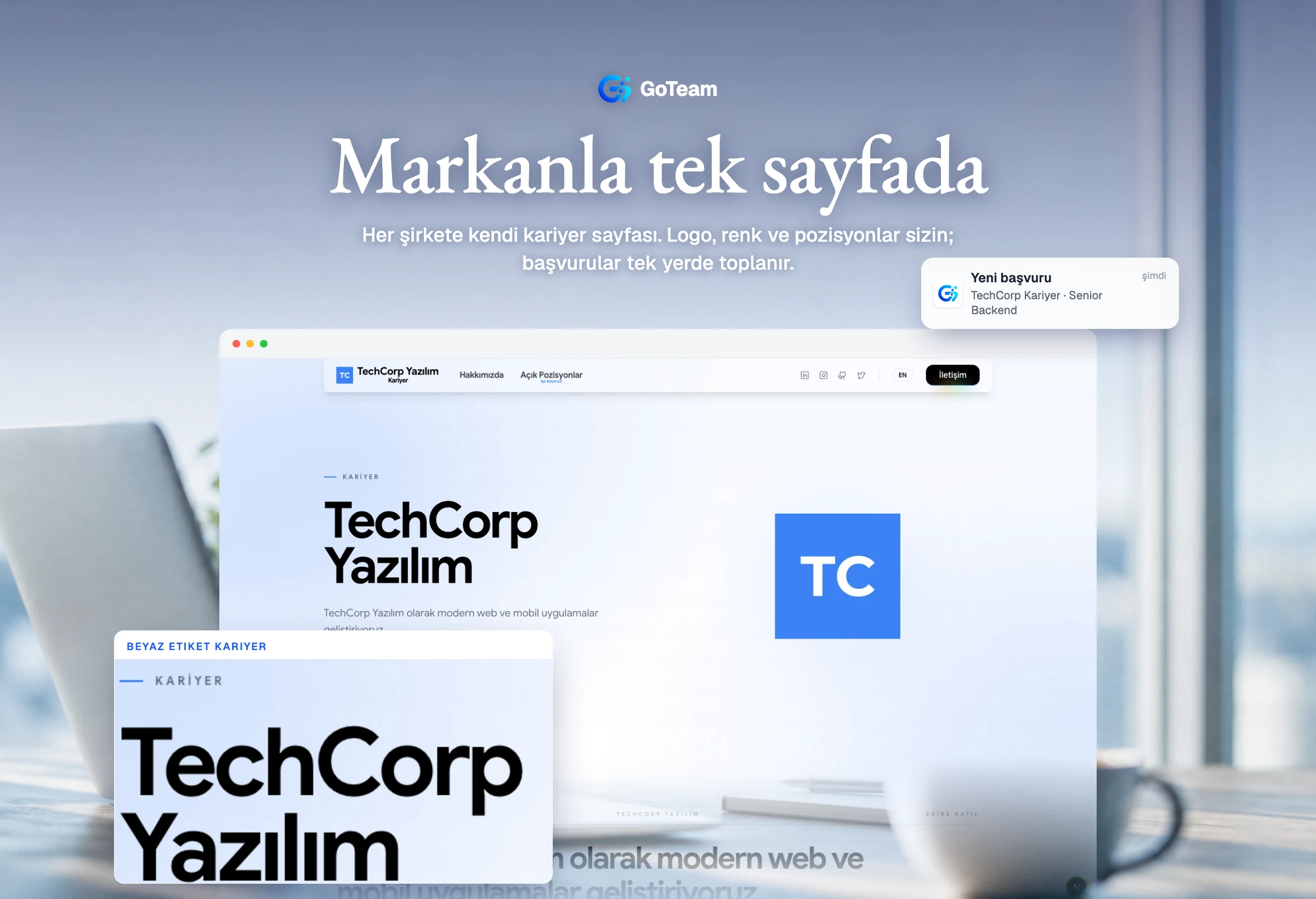 GoTeam - Yapay Zeka Destekli ATS - Kendi markanızla kariyer sayfası